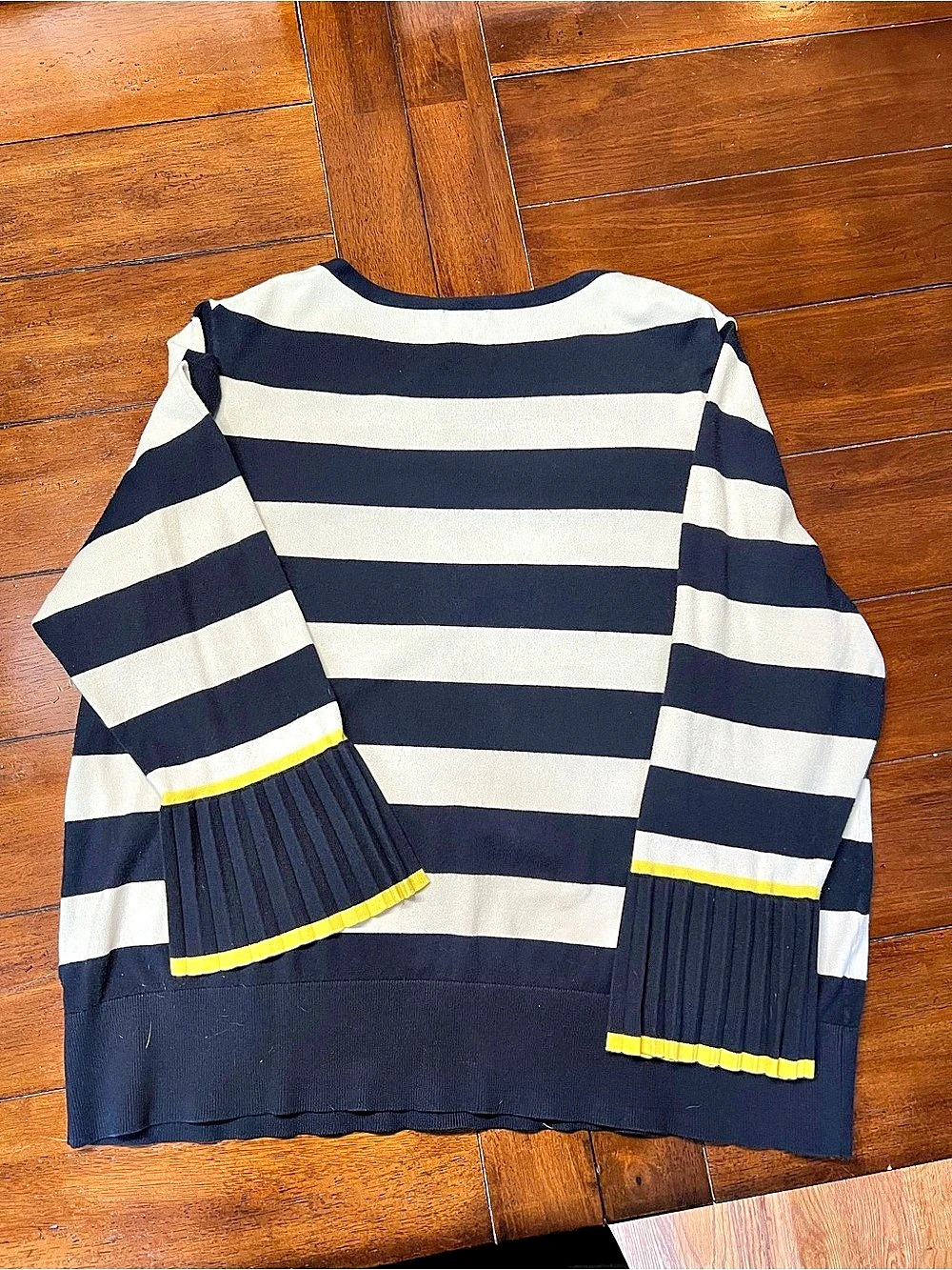 Talbots Striped Crew Neck Sweater in Blue & White Size 2X